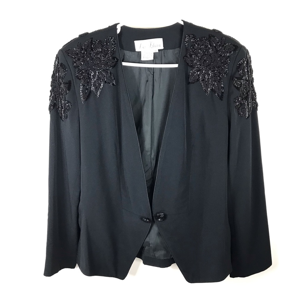 Liz Elana embellished black blazer Size:18